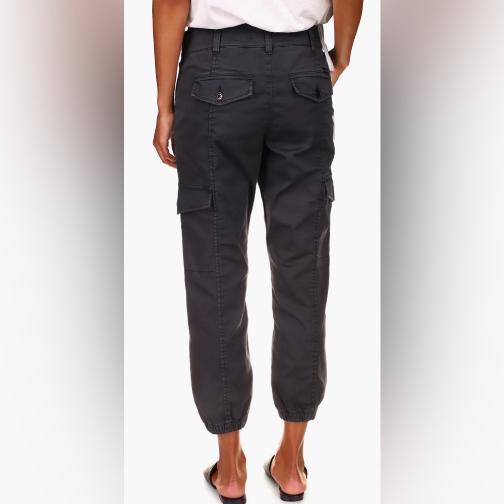 Sanctuary Women Black Rebel Crop Jogger Style Stretch Cotton Cargo Pant Size 30 - Picture 2 of 12